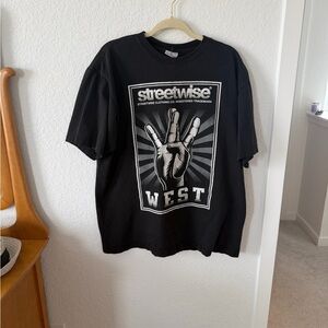 Black Short-Sleeve Graphic Tee - Streetwise West tee